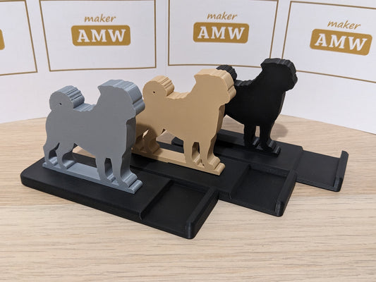 Phone Stand - Pug (Dog) - maker-AMW 